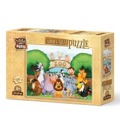 Puzzle de Madeira Art Puzzle Bem-vindo ao Zoo 100P