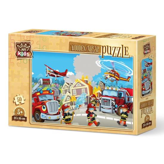 Puzzle de Madeira Art Puzzle bombeiros heróis 50 P