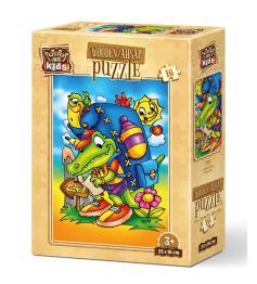 Puzzle de Madeira Art Puzzle Estrada da Escola de 16 peças