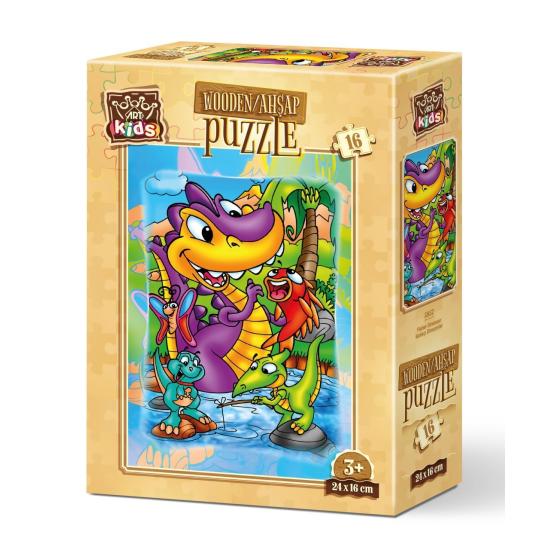 Puzzle de Madeira Art Puzzle Dinossauro Pescador 16P