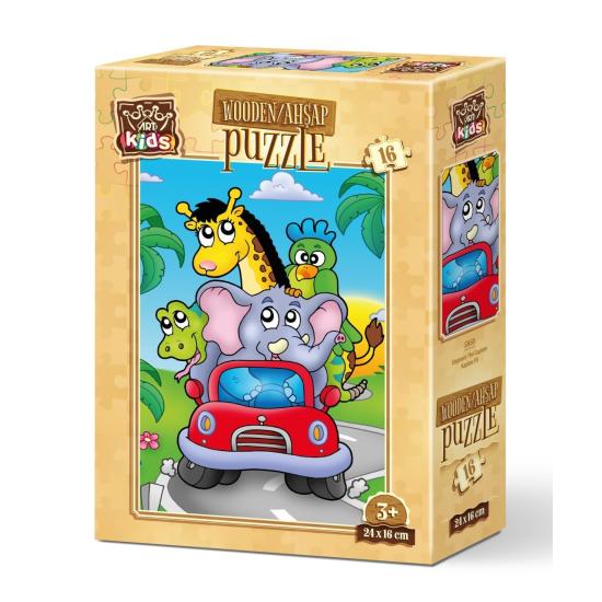 Puzzle de Madeira Art Puzzle O Capitão Elefante 16 peças