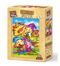 Puzzle de Madeira Art Puzzle Elfos Cantores 16 Pçs