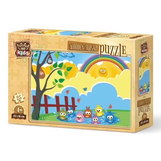 Puzzle de Madeira Art Puzzle Hora do banho 25 Pç Puzzle de Madeira Art Puzzle Hora do banho 25 Pç