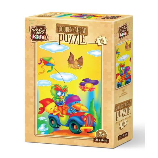 Puzzle de Madeira Art Puzzle Pássaros Loucos 16 p