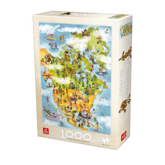 Puzzle Deico Animado Mapa da América 1000 Peças Puzzle Deico Animado Mapa da América 1000 Peças