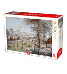 Puzzle Deico Winter Landscape com Skaters de 1000 Pzs