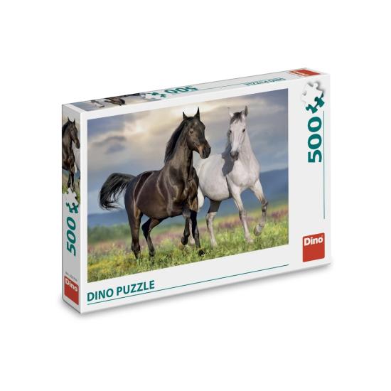 Puzzle Dino Cavalos Apaixonados 500 Peças