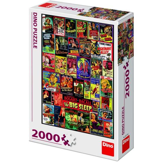 Puzzle Dino de pôster de filme vintage de 2.000 peças