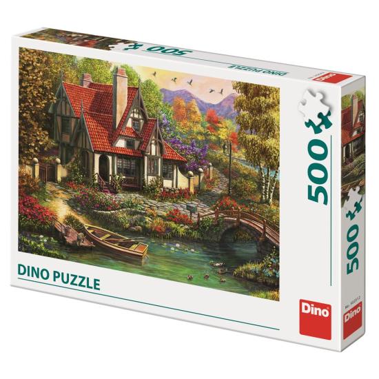 Puzzle Dino Country House by the Lake 500 peças