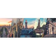 Puzzle Dino Colagem Panorâmica de Paris 2000 Peças