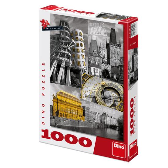 Puzzle de colagem de dinossauros Praga de 1.000 peças