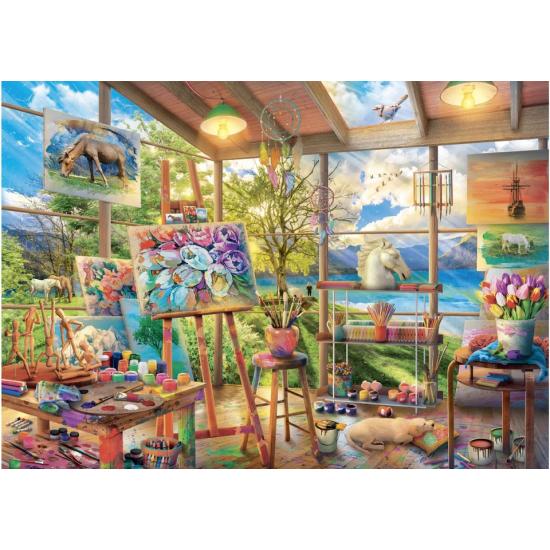 Puzzle Dino Estúdio De Pintura de 2000 Peças