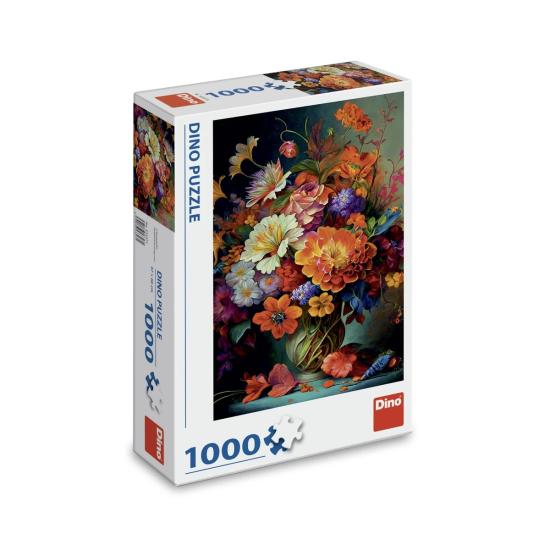 Puzzle Dino Flores Em Um Vaso 1000 Peças