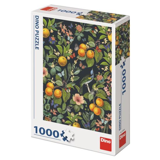 Puzzle Dino Laranja Frutas 1000 Peças