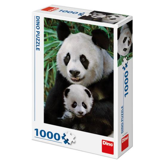 Puzzle Dino Mãe e Bebê Panda de 1000 Peças