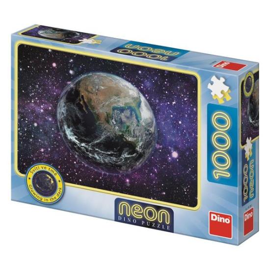 Puzzle Dino Neon Planeta Terra 1000 Peças