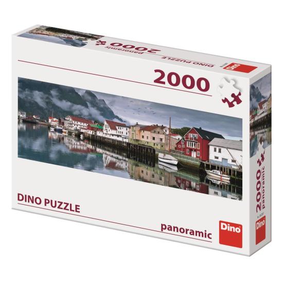 Puzzle Dino da vila de pescadores de 2.000 peças