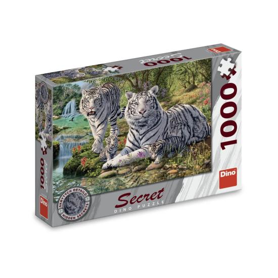 Puzzle Dino Tigres Albinos 1000 Peças