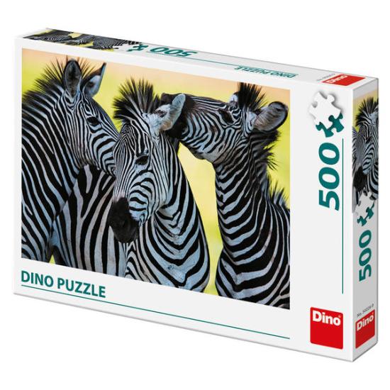 Puzzle Dino Três Zebras 500 Peças Puzzle Dino Três Zebras 500 Peças