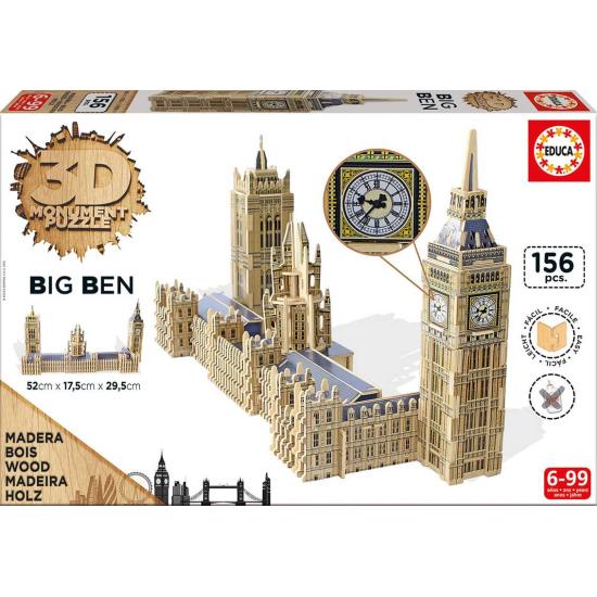 Educa 3D Puzzle Big Ben e Parlamento de Londres de 156 peças