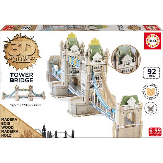 Educa 3D Puzzle London Tower Bridge 92 Peças