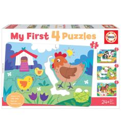 Puzzle Educa Mamães e Bebês progressivos 5+6+7+8 peças