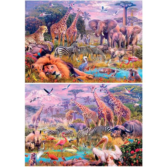 Educa Wild Animals Puzzle 2 x 100 Peças