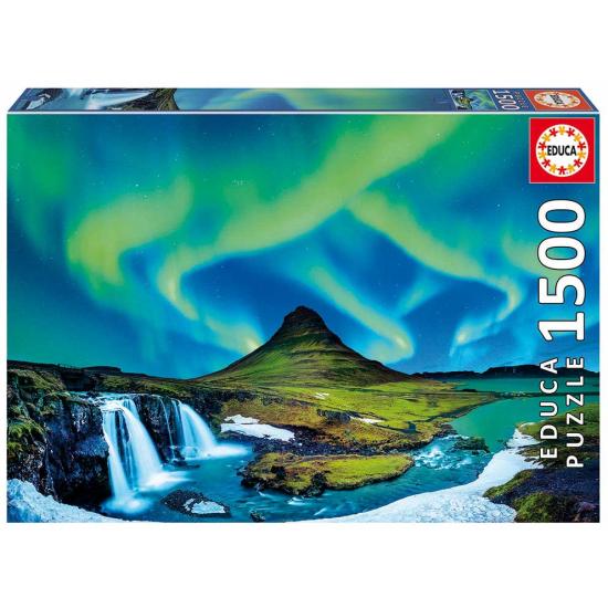 Puzzle Educa Aurora Borealis, Islândia de 1500 peças