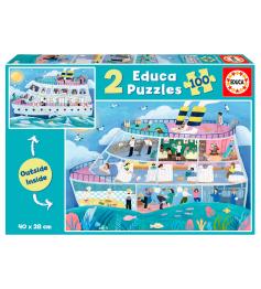 Puzzle Educa Enviar Inside-Out 2 x 100 Peças