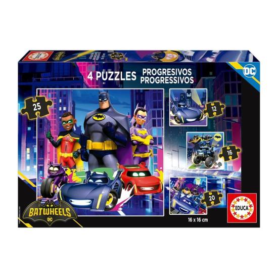 Puzzle Educa Batwheels Progressivo 12+16+20+25 Peças Puzzle Educa Batwheels Progressivo 12+16+20+25 Peças