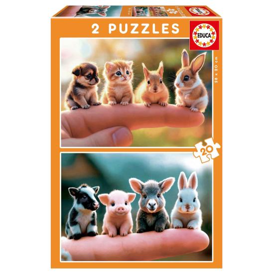 Puzzle Educa Bebês animais 2 x 20 Peças Puzzle Educa Bebês animais 2 x 20 Peças