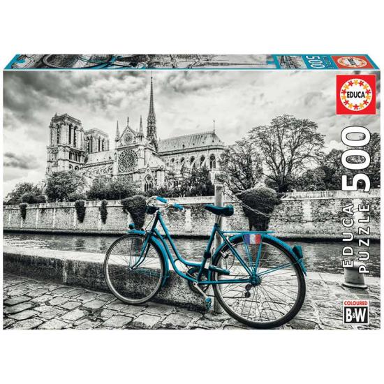 Puzzle Educa bicicleta perto de Notre Dame 500 peças