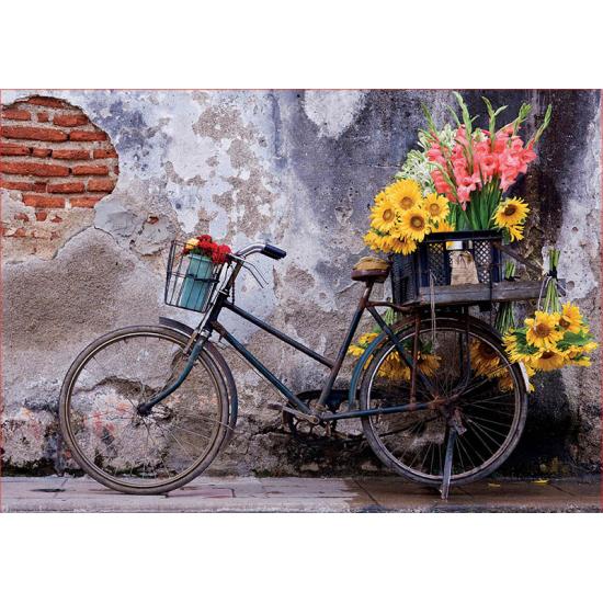 Puzzle Educa bicicleta com flores 500 peças