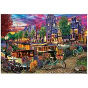 Puzzle Educa Bicycles em Amsterdã 6000 peças