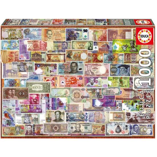 Puzzle Educa World Banknotes de 1000 peças