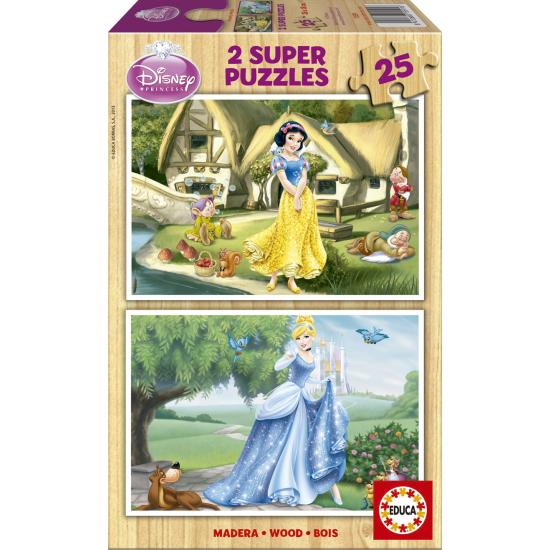 Puzzle Educa Branca de Neve e Cinderela 2 x 25 peças
