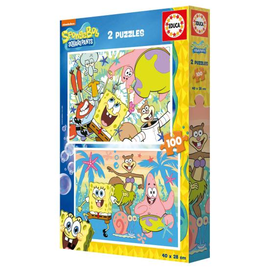 Puzzle Educa Bob Esponja 2 x 100 Peças