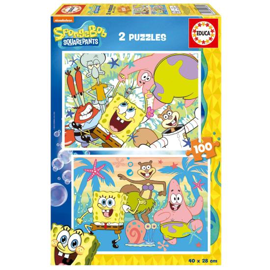 Puzzle Educa Bob Esponja 2 x 100 Peças