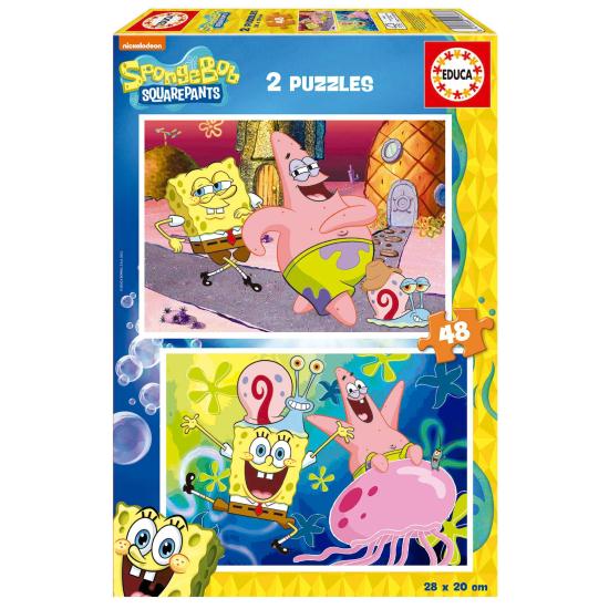 Puzzle Educa Bob Esponja de 2 x 48 Peças