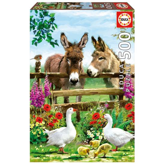 Puzzle Educa Burros 500 Peças Puzzle Educa Burros 500 Peças
