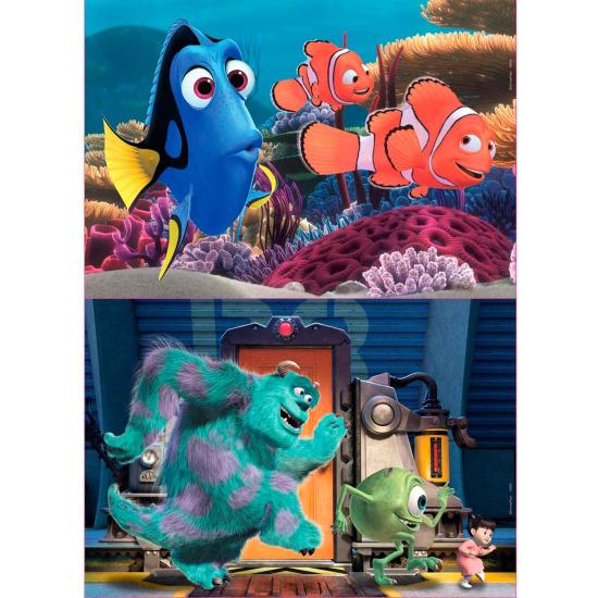 Puzzle Educa Procurando Nemo + Monstros 2 x 25 Pçs Madeir