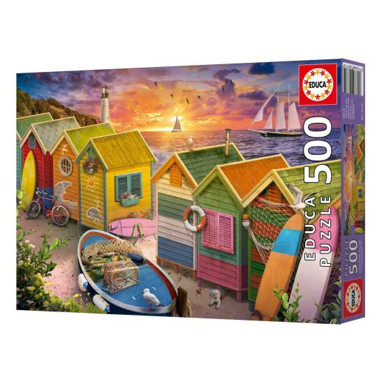 Puzzle Educa Cabanas de Praia 500 Peças