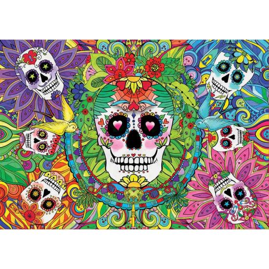 Puzzle Educa Sugar Skulls, Neon 1000 peças