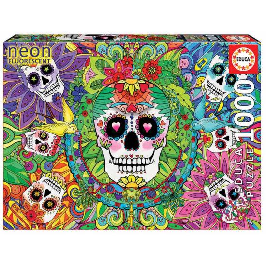 Puzzle Educa Sugar Skulls, Neon 1000 peças