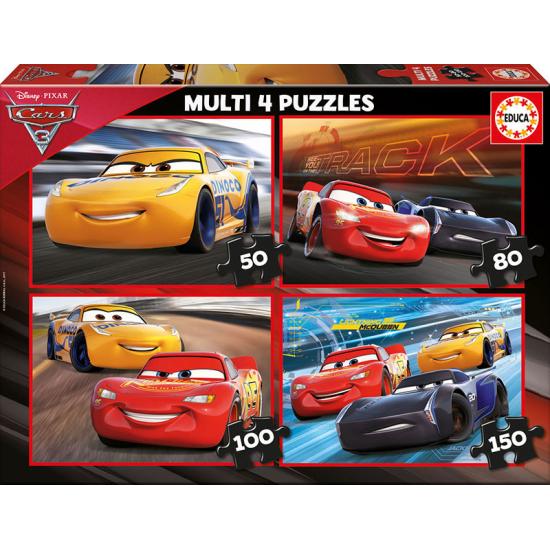 Puzzle Educa Cars 3 Multi Progressivo 50+80+100+150 pcs.