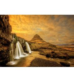Cachoeira Puzzle Educa Kirkjufellsfoss, Islândia 1000 peças