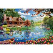 Puzzle Educa Casinha no Lago de 5000 Peças