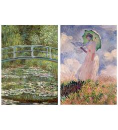 Coleção de Puzzle Educa Monet de 2 x 1.000 peças