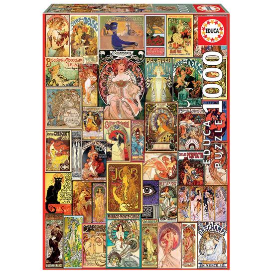 Puzzle de colagem Art Nouveau Educa 1000 peças