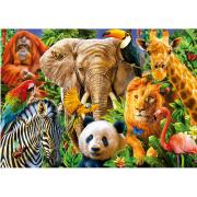 Puzzle Educa Colagem de Animais Selvagens de 500 Peças